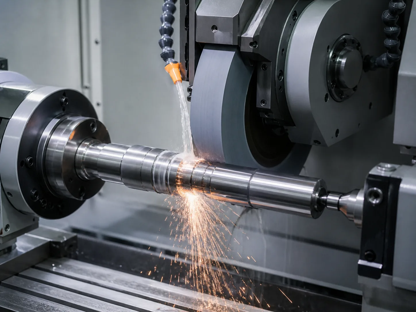 CNC grinding machine in operation