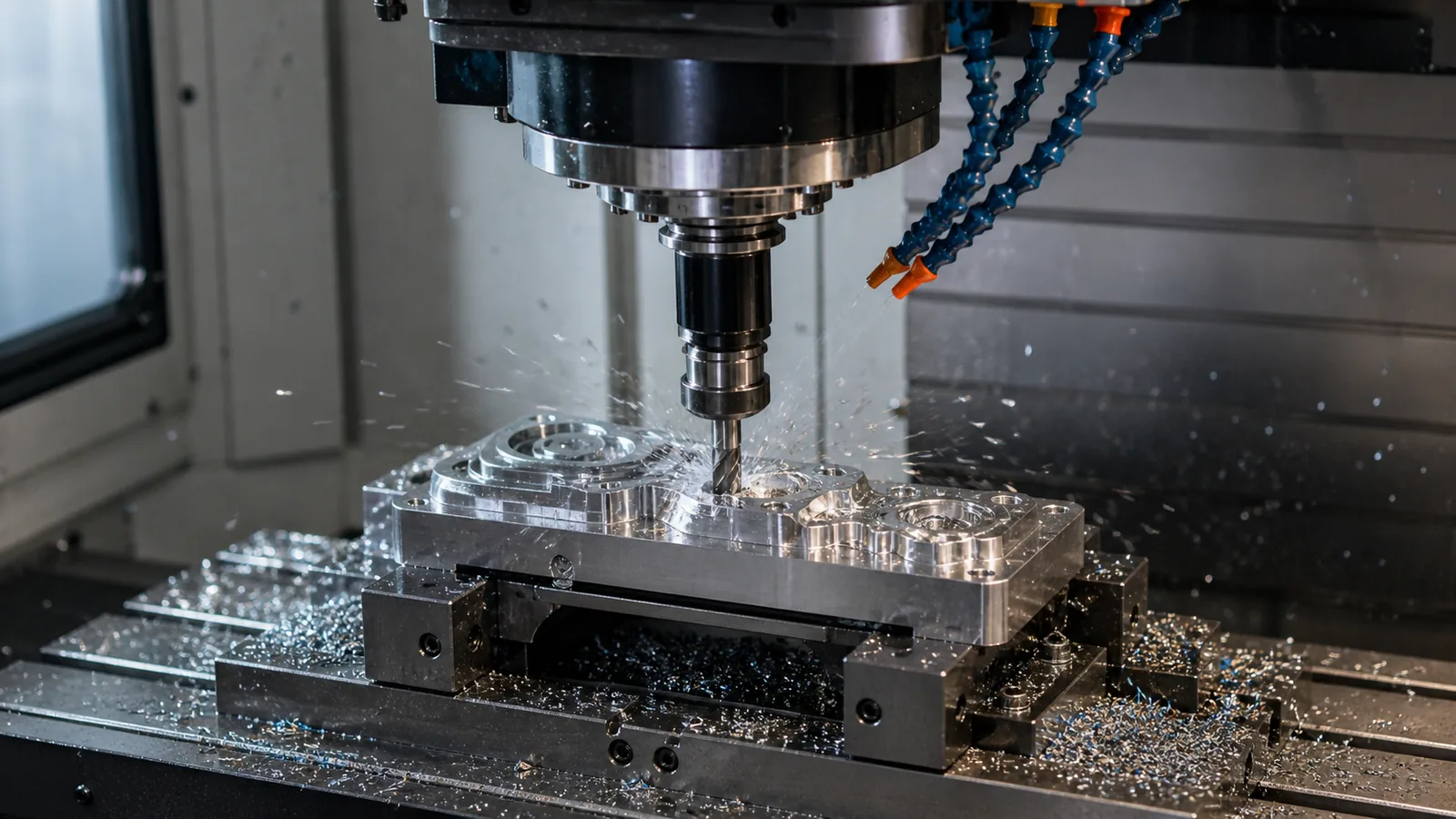 A 5-axis CNC milling centre
