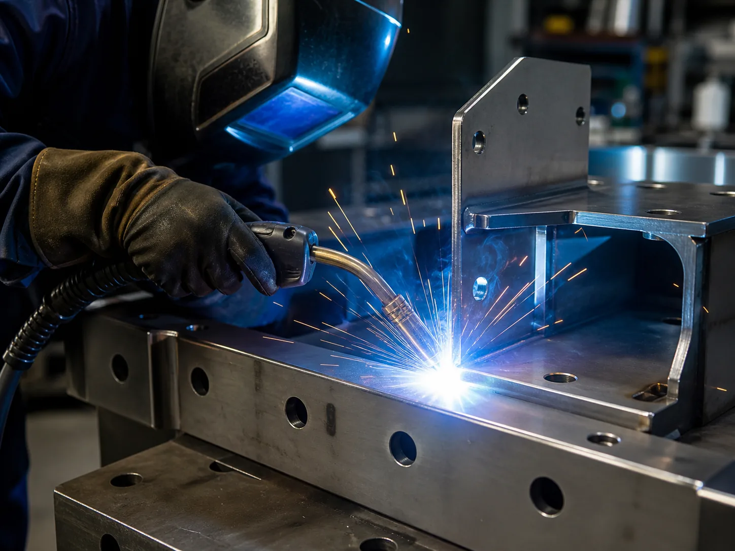 MIG welding of steel components